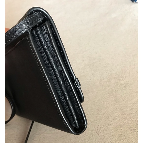 KATE SPADE Black Laurel Way Jeweled Crossbody Bag Clutch Wallet Removable strap - Picture 6 of 8